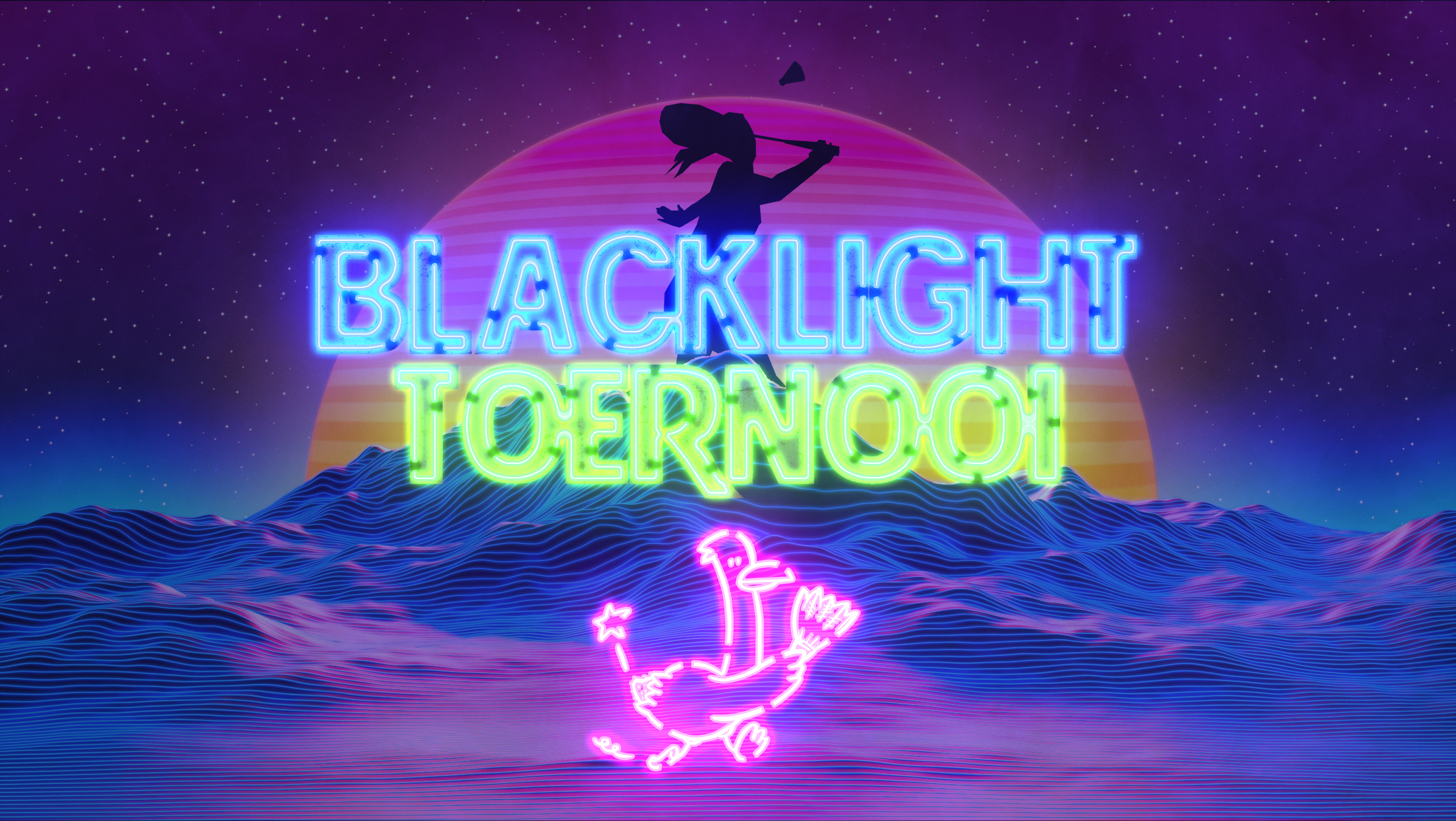 blacklight badminton